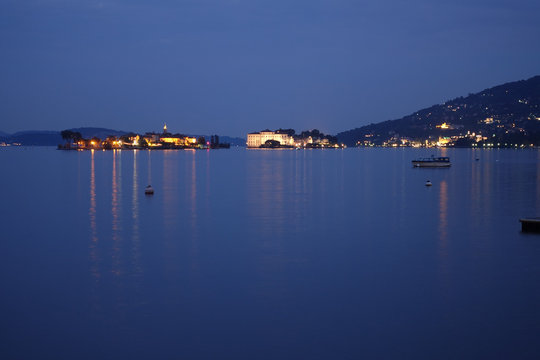 Isola Madre and Isola Bella at night