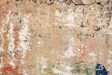 Texture of a concrete wall with cracks and scratches which can be used as a background