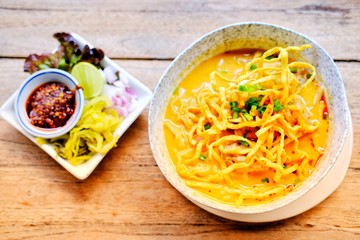 khao soi noodles with chicken