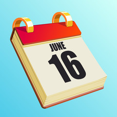 June 16 on Red Calendar