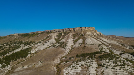 White Rock is a Cliff in Crimea, Russia. Aerial view.