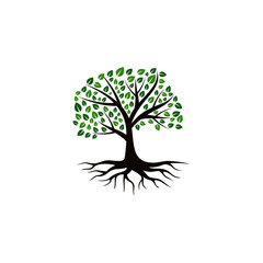 Tree vector icon. logo design elements.