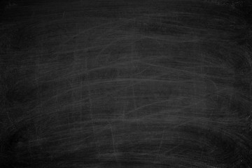 Working place on empty rubbed out on blackboard chalkboard texture background for classroom or wallpaper, add text message.