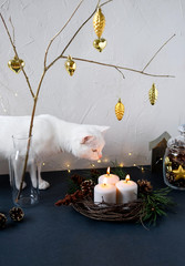 Nordic Style Christmas Decoration On A Table