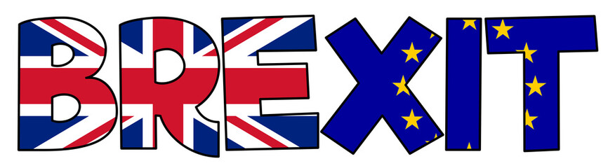 symbolic illustration of Brexit font