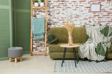 Interior of modern comfortable living room