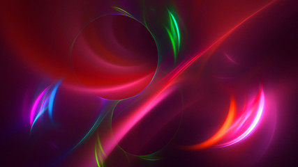 3D rendering multicolored abstract fractal