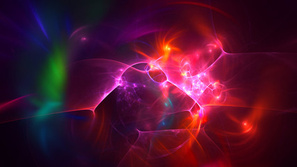 3D rendering multicolored abstract fractal