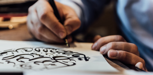 poetry and art at a glance, arabian calligraphy 