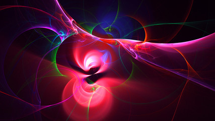 3D rendering multicolored abstract fractal