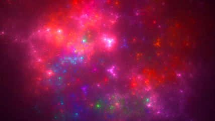 3D rendering multicolored abstract fractal