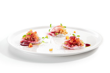 Cauliflower and Pear Tartare with Coconut Cream