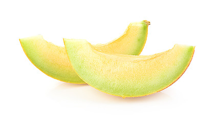 Yellow sweet melon isolated on white background