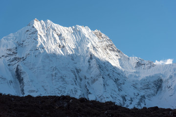 Striking view of mountain on the way to Manaslu, Nepal