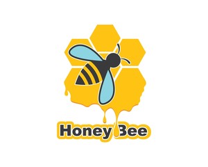 honey Bee Logo Template vector icon illustration