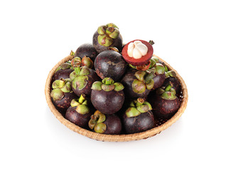 mangosteen isolated photography on a white background