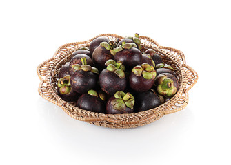 mangosteen isolated photography on a white background