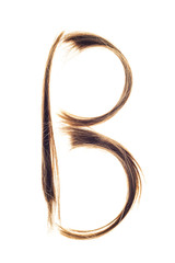 Letters made from woman hair
