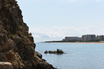 Fototapeta na wymiar strand in blanes, spanien