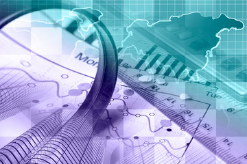 Magnifier, graph and buildings
