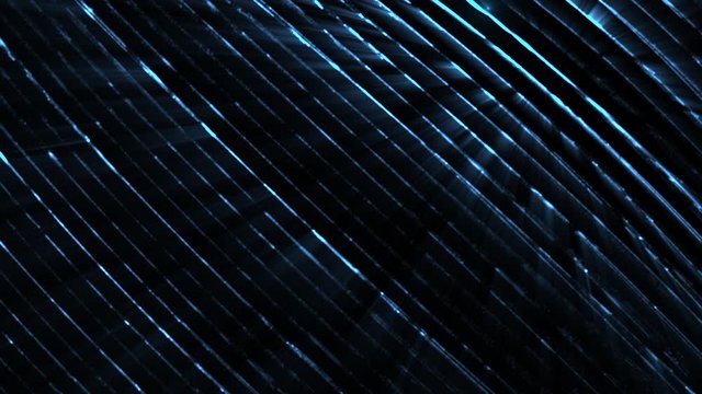 Blue digital technology particles on black background (Looping) 