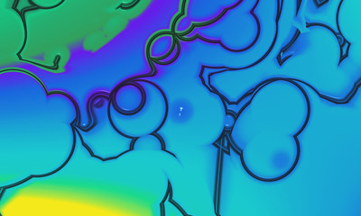 Beautiful abstract background for art projects, cards, business, posters. 3D illustration, computer-generated fractal