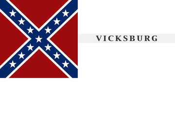 Historic Flag. US Civil War 1860's. Confederate States of America.