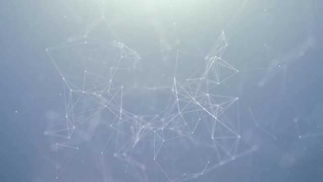 Abstract Technological connection futuristic shape, blue dot network, Concept of Network, internet communication 3D rendering Business Presentation Seamless Loop Background.