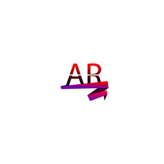 Letters AR. Modern creative logo. Design in red and pink. Logo for company and business. Vector