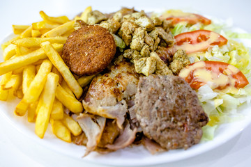 Assiette Kebab mixte