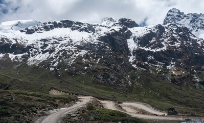 Long winding roads to Zero Point, Sikkim, India