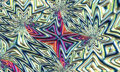 Beautiful optical illusion for art projects, cards, business, posters. 3D illustration, computer-generated fractal