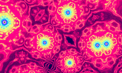 Beautiful abstract flower for art projects, cards, business, posters. 3D illustration, computer-generated fractal