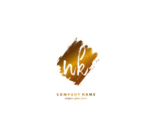 NK Initial letter logo template vector