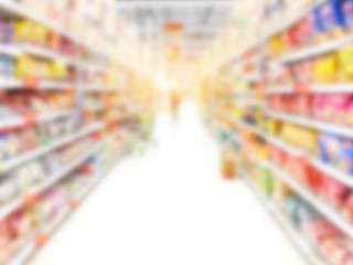 Blur abstract background of Supermarket 