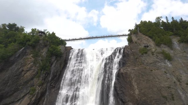 Cascading Montmorency Falls In Quebec, Cananda