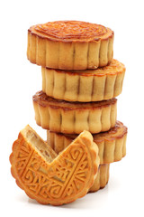 Mid-Autumn Festival moon cake. Food, cuisine.