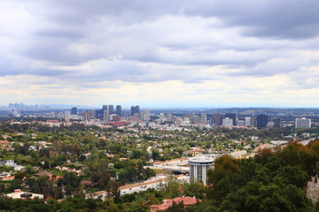 Fototapeta na wymiar LOS ANGELES (California) view of Westwood skyscrapers