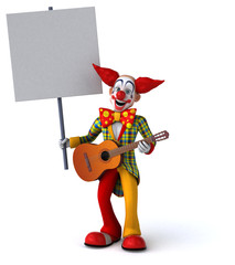 Fun clown - 3D Illustration