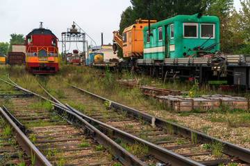 Naklejka premium Железнодорожный разъезд. Депо.