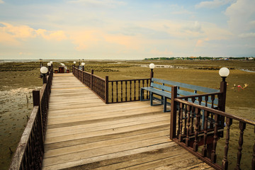 pier at sunset