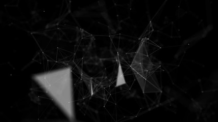 Beautiful cg generated geometry lines and dots Plexus abstract network business science technology Green Screen Alpha Matte Loop Aniamtion Background