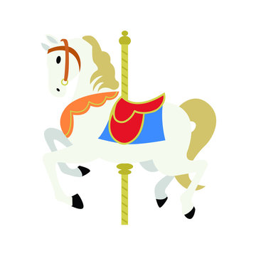 Carousel horse circus vector emoji