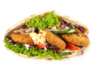 Obraz premium Falafel im Fladenbrot