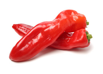 Red chili pepper isolated on a white background.