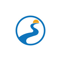 River  Logo Template vector icon