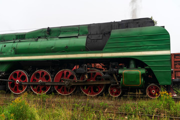 Naklejka premium Советский магистральный пассажирский паровоз П36-0120.