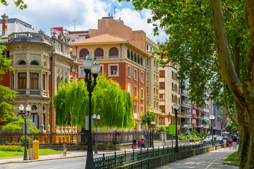 View of Bilbao streets - obrazy, fototapety, plakaty