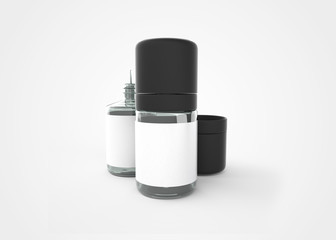 Obraz premium Vape Juice E-Liquid Bottle Mock Up 3D Render