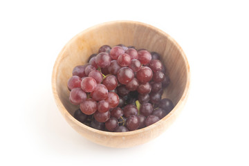 fresh red grape isolated on white background